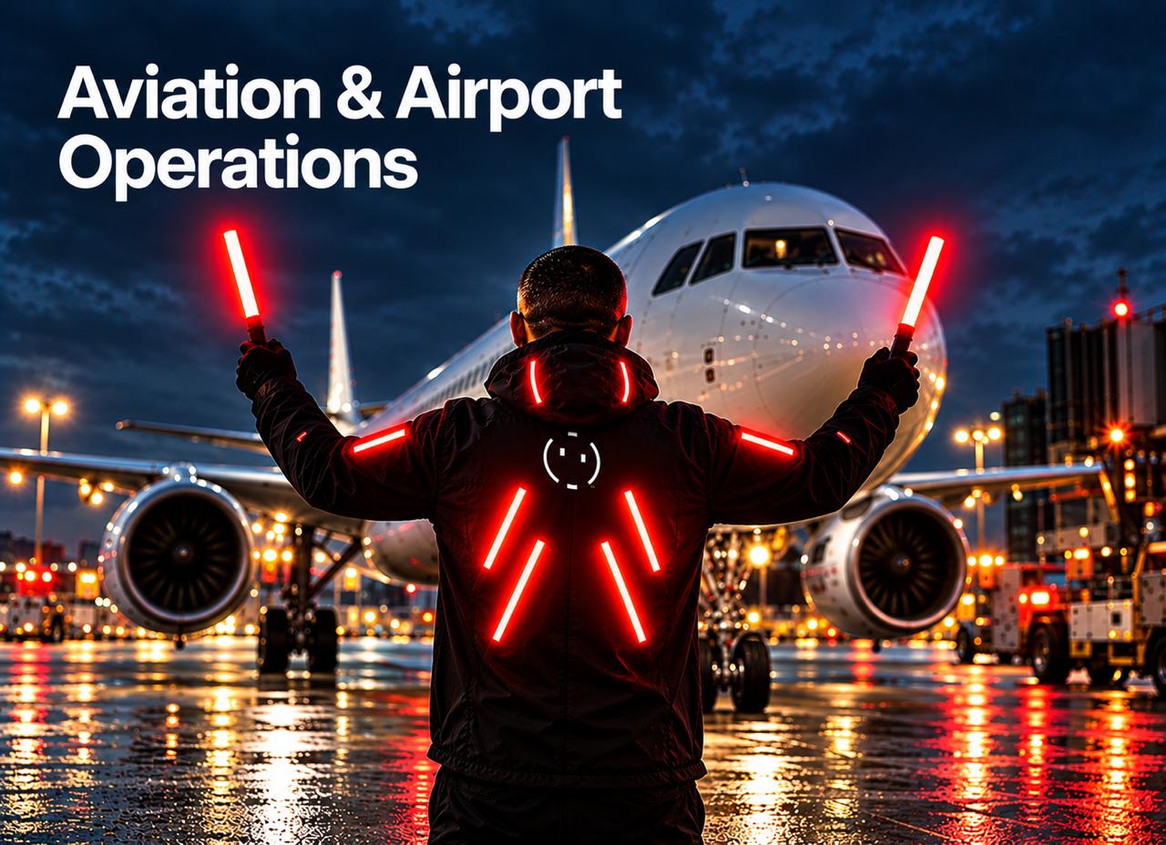 Lumen Jacket worn for aviation and airport operations