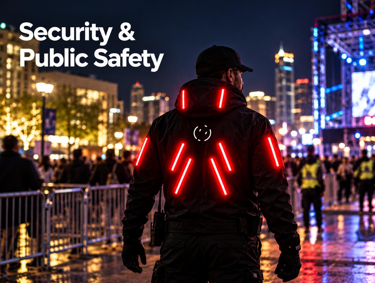 Lumen Jacket worn for security and public safety work